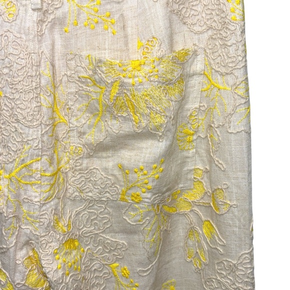 Antonio Melani Alexa Soutache Embroidered Linen Blend Wide Leg Pants NWT 6 - Picture 4 of 14
